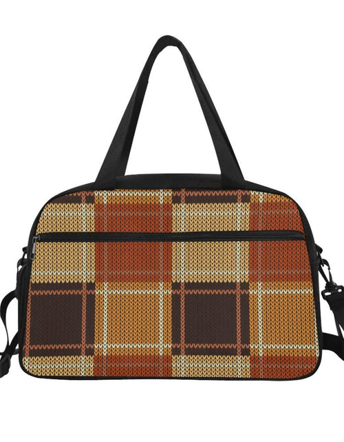 Load image into Gallery viewer, Uniquely You Travel Carry-On Bag / Brown and Beige Checkered Style
