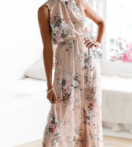 Bohemian Sleeveless Elegant Dress Sexy Dress Woman