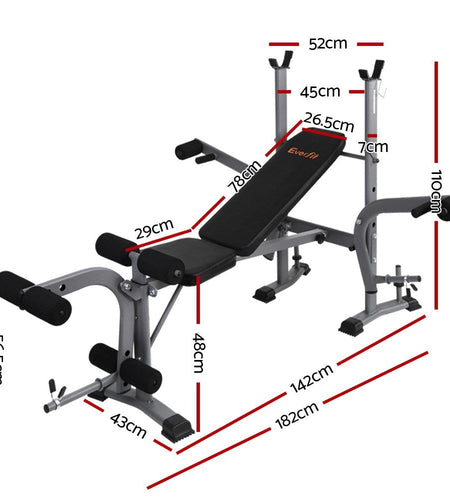 Everfit Multi Station Weight Bench Press Fitness Weights Equipment