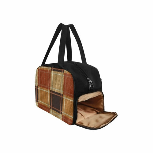 Load image into Gallery viewer, Uniquely You Travel Carry-On Bag / Brown and Beige Checkered Style
